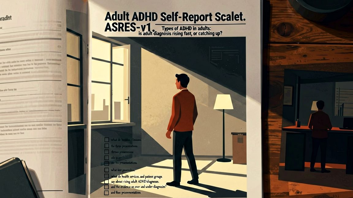 Adult ADHD Self‑Report Scale (ASRS‑v1.1) printed questionnaire page