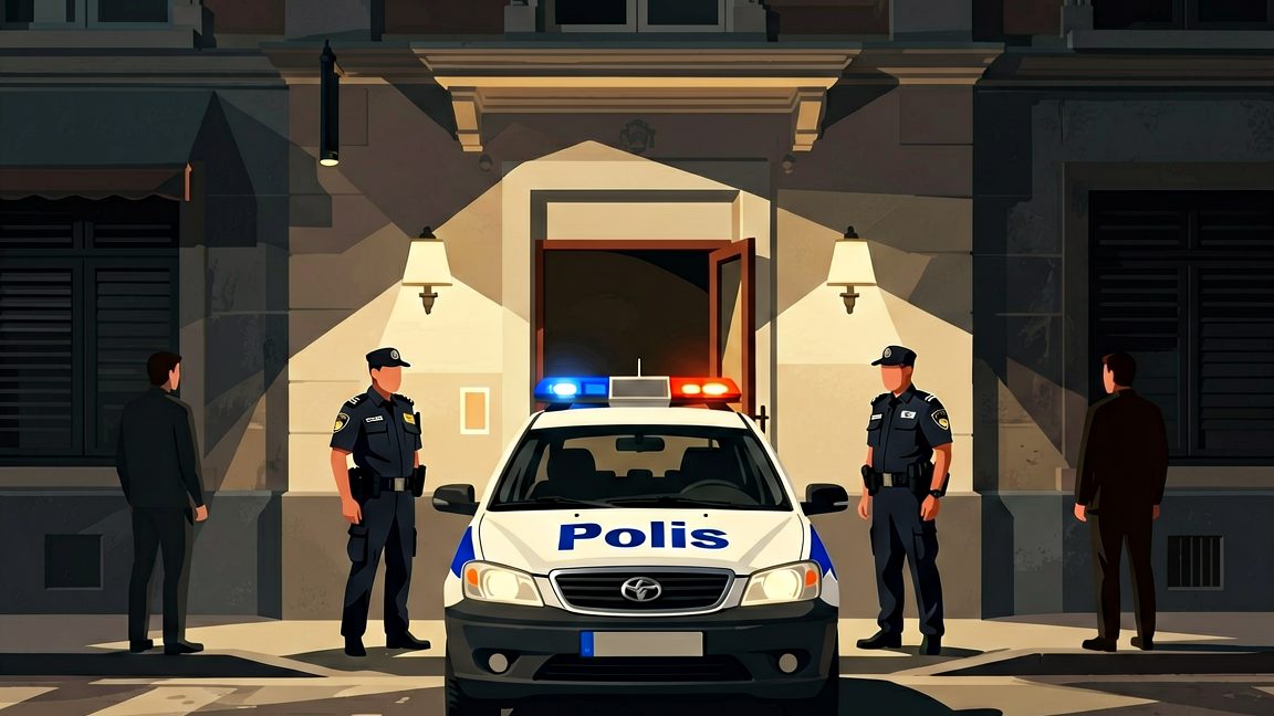 Turkish police patrol car with 'Polis' markings used in the weekend raids on LGBTQ+ venues in Istanbul